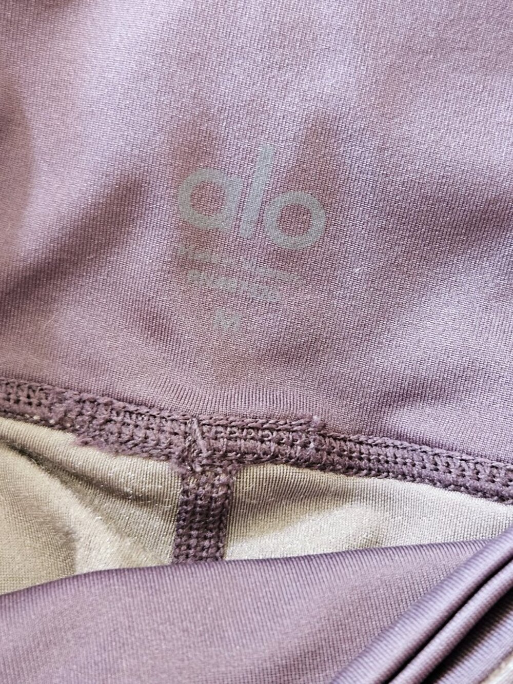 Alo Yoga Women's High Waist Posh Velour Legging and Bra Raisin Size Medium M - Picture 4 of 8